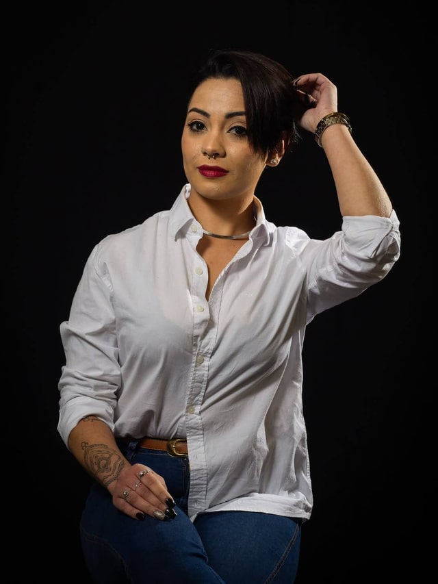 Retrato em preto e branco
